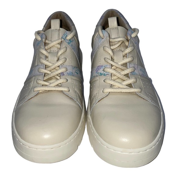 Vionic Simasa Cream Botanical Leather Sneaker Lace Up Tennis Shoe Platform 7.5 - Picture 2 of 11